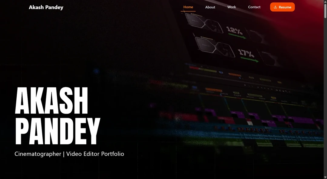 Cinematic Akash Portfolio CMS